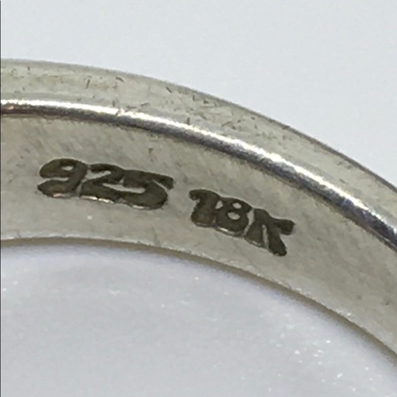 Lorenzo Sterling Silver & 18k Amethyst Ring, Sz 7 - Picture 3 of 5